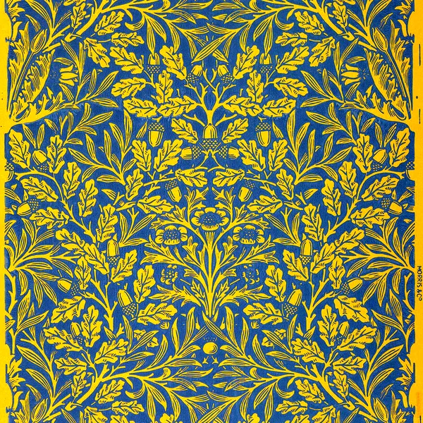 Acorn pattern, Gold colourway