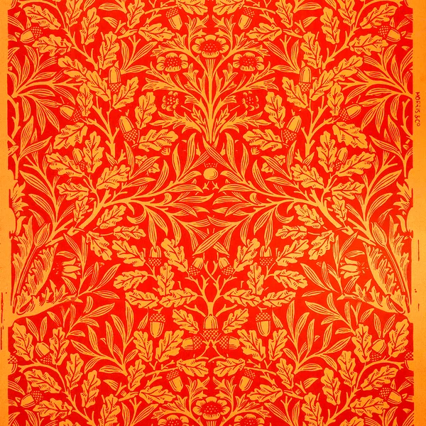 Acorn pattern, Red colourway