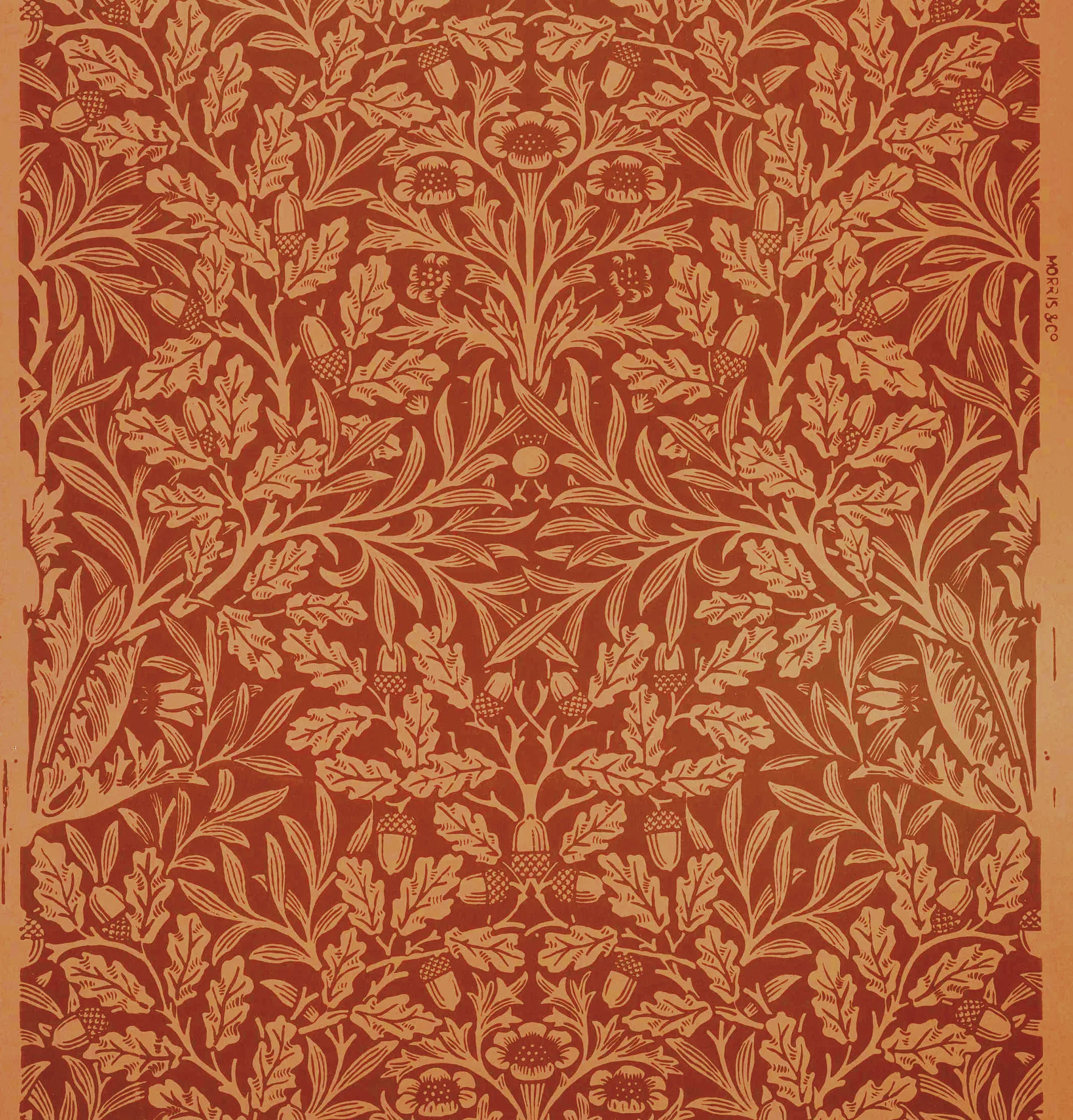 Acorn by William Morris, Red colourway