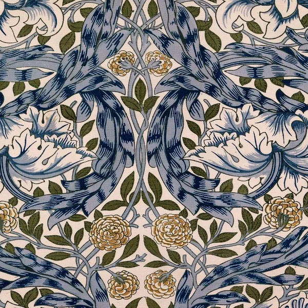 African Marigold pattern, Black on Ivory colourway