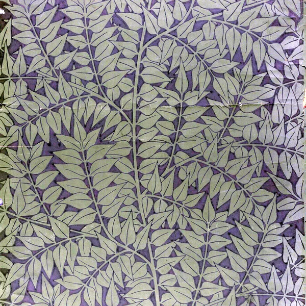 Branch pattern, Purple on Stone colourway