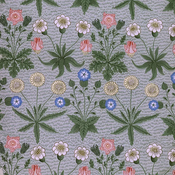 Daisy pattern, Dark Green on Stone colourway