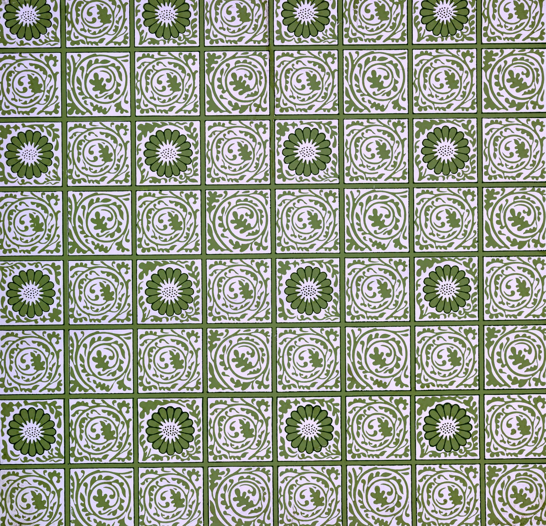 Diaper by William Morris, Green colourway