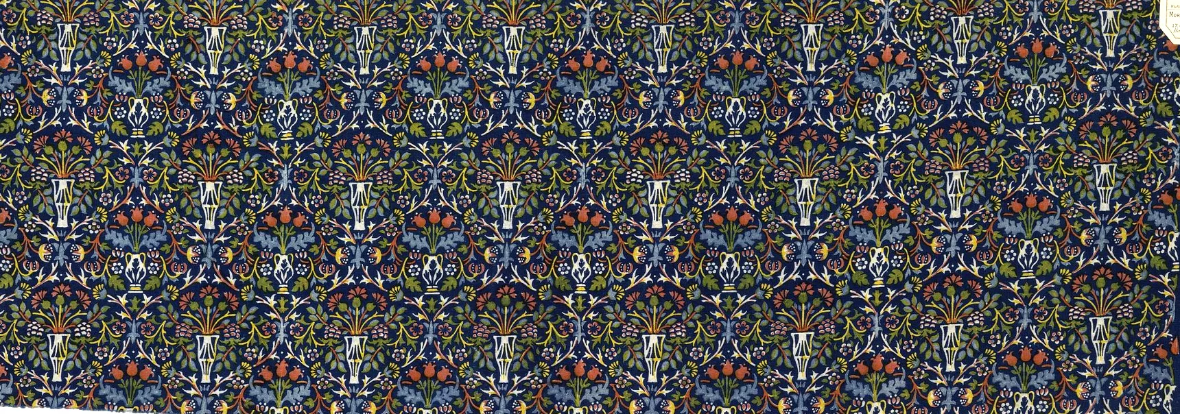 Flower Pot by William Morris, Indigo colourway