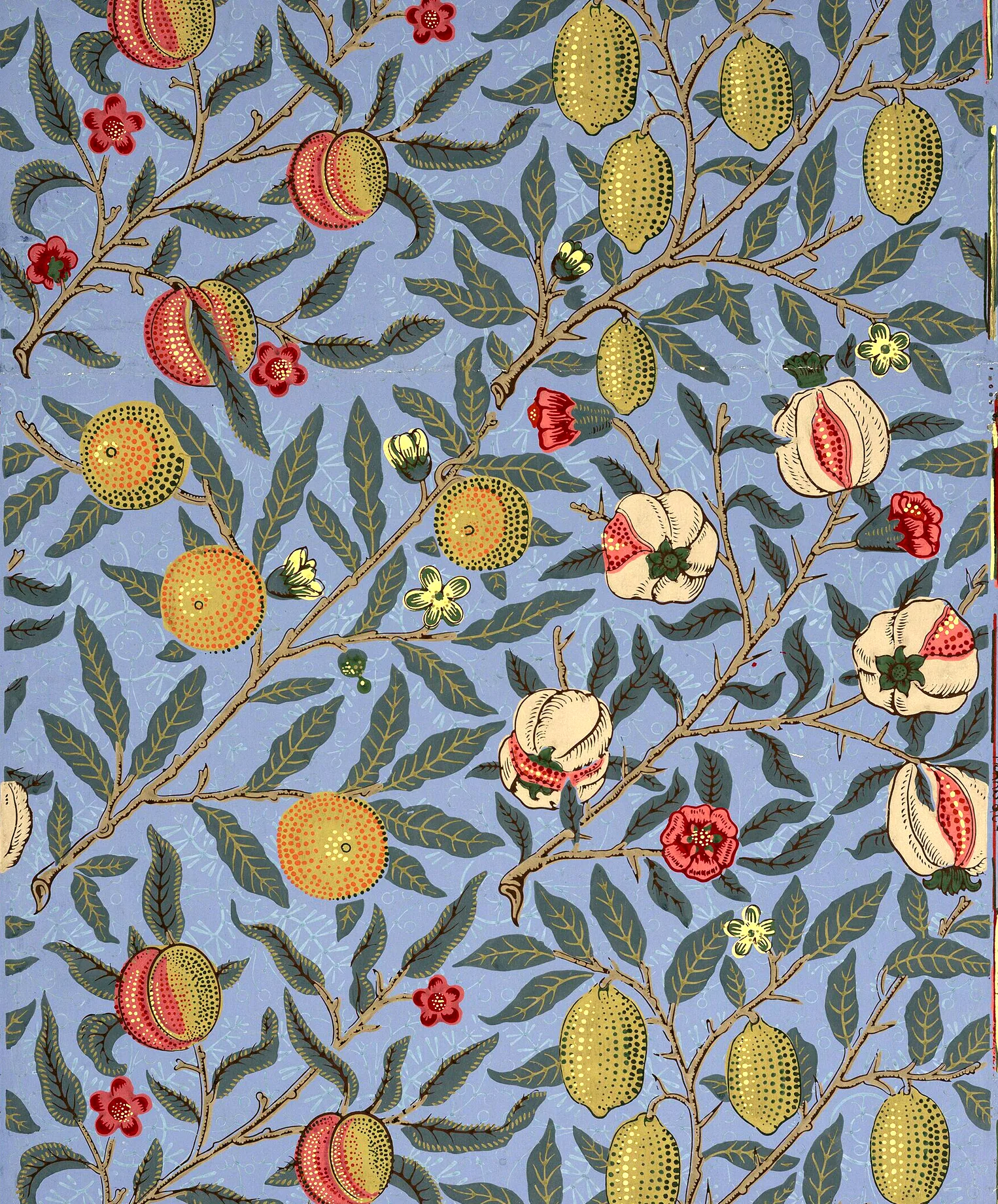 Fruit by William Morris, Blue colourway