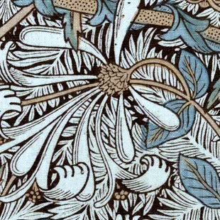 Honeysuckle pattern, Black colourway