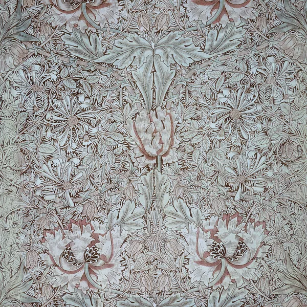 Honeysuckle pattern, Brown on Stone colourway