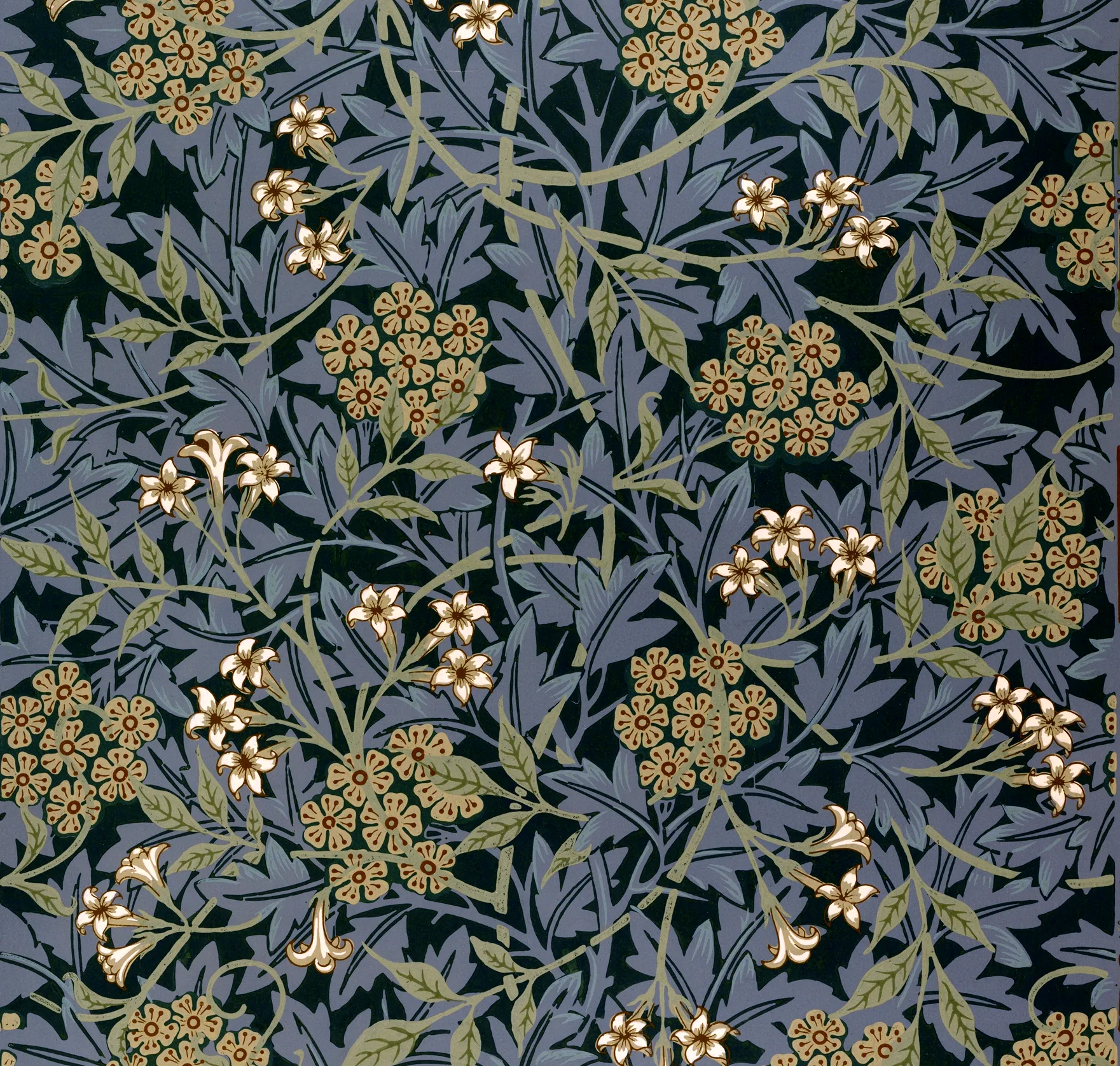 Jasmine by William Morris, Indigo colourway