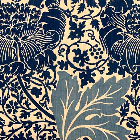 Kennet pattern, Indigo on Ivory colourway