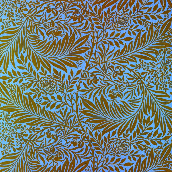 Larkspur pattern, Brown colourway
