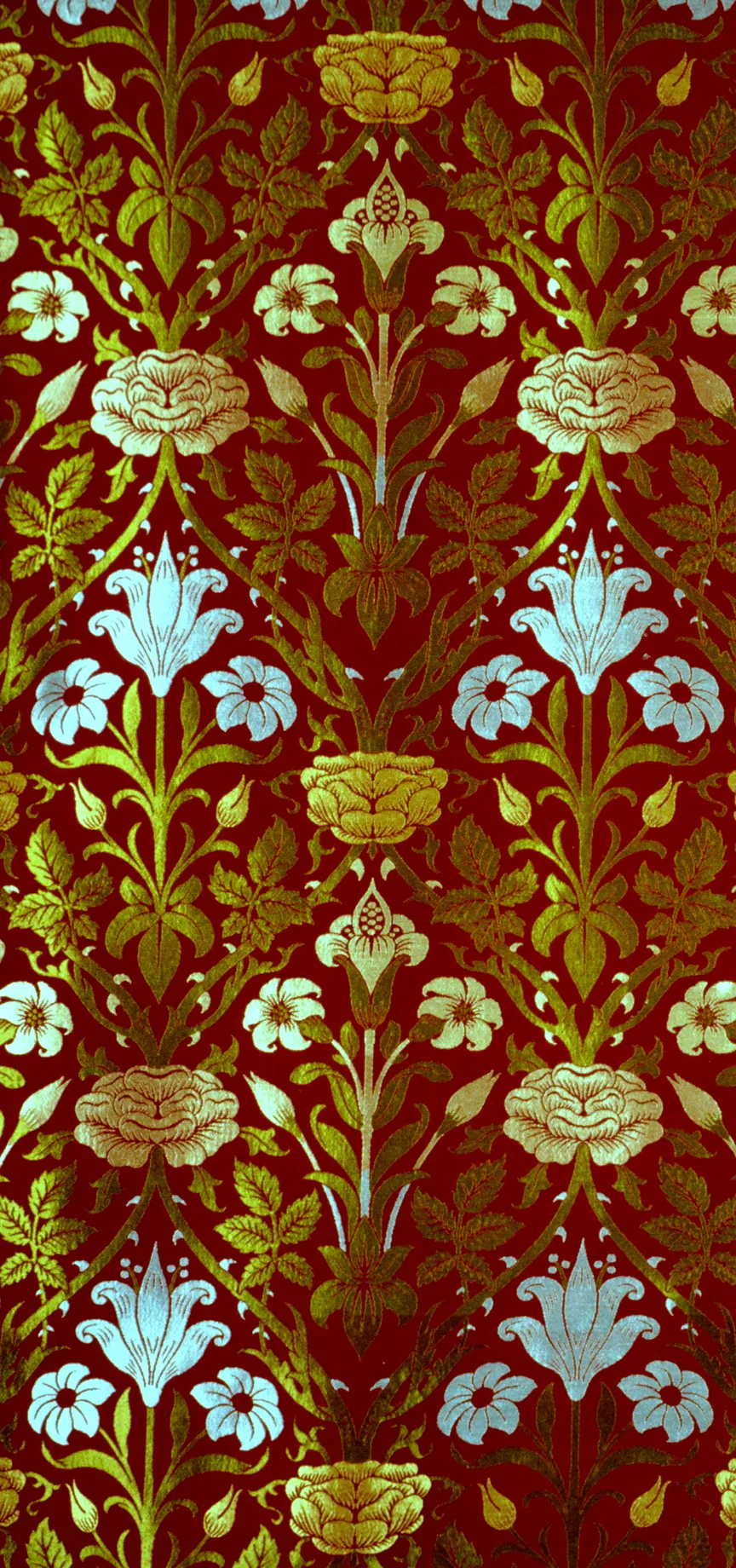 Rose and Lily by J.H. Dearle, Red colourway