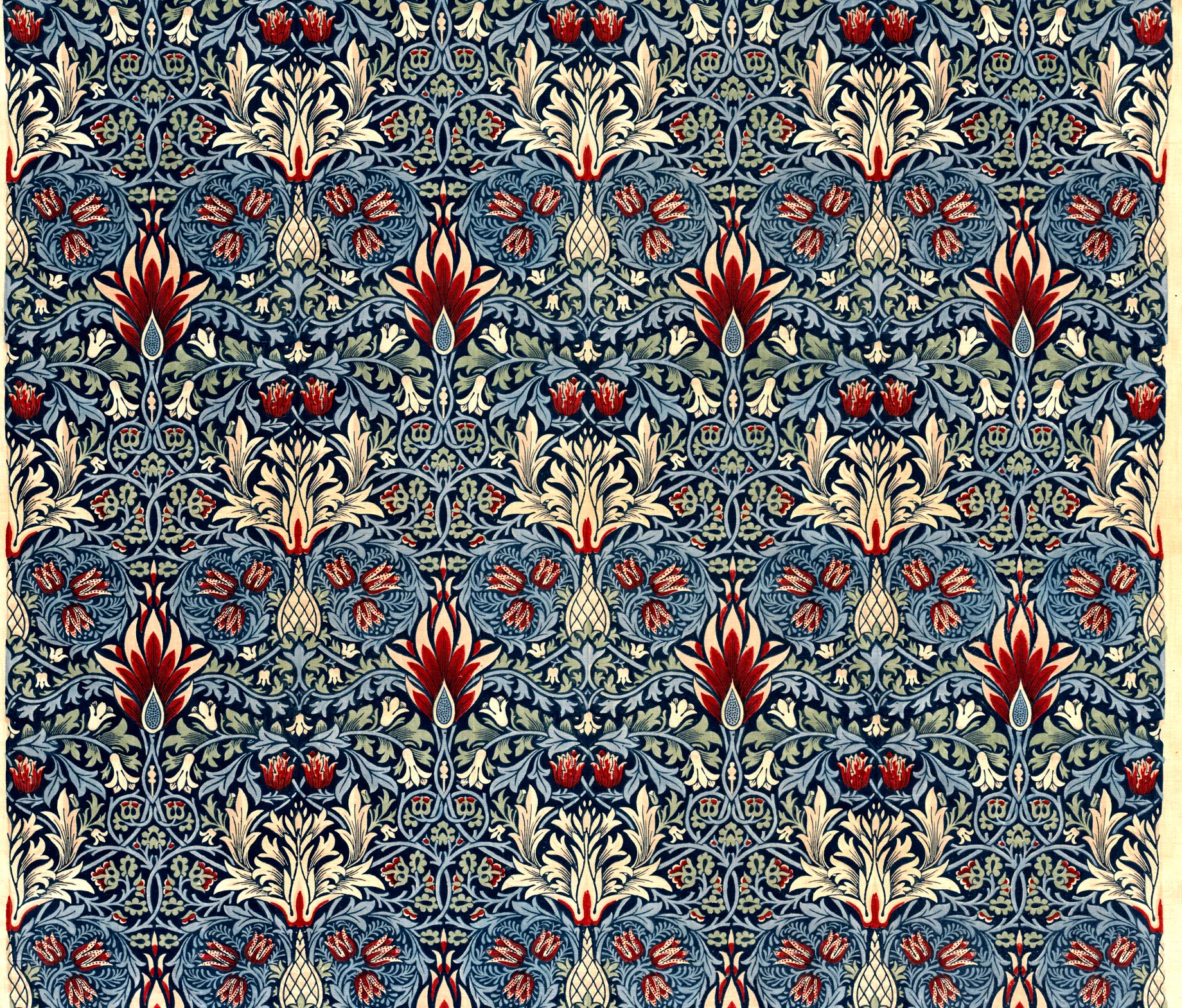 Snakeshead by William Morris, Indigo colourway