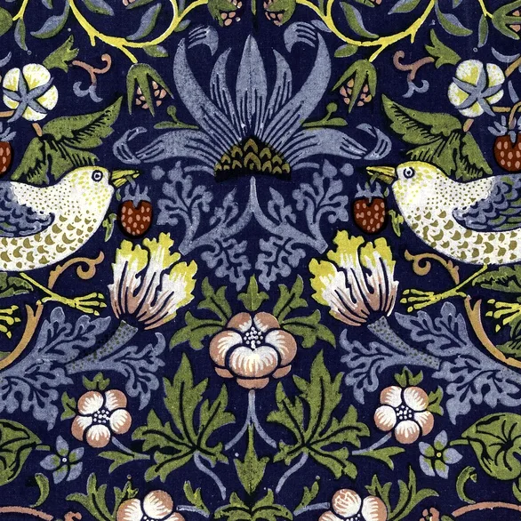 Strawberry Thief pattern, Indigo colourway