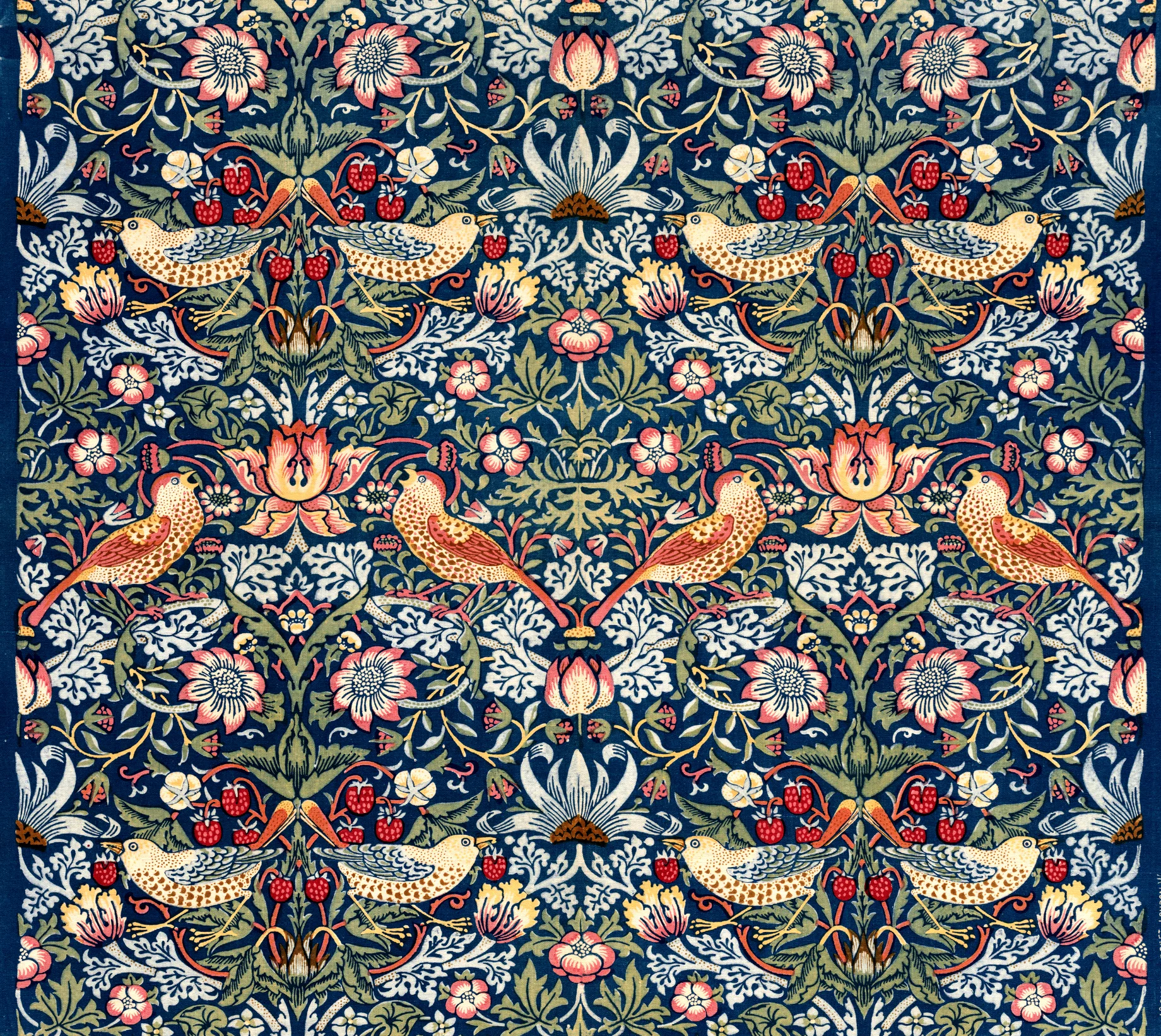 Strawberry Thief by William Morris, Indigo colourway