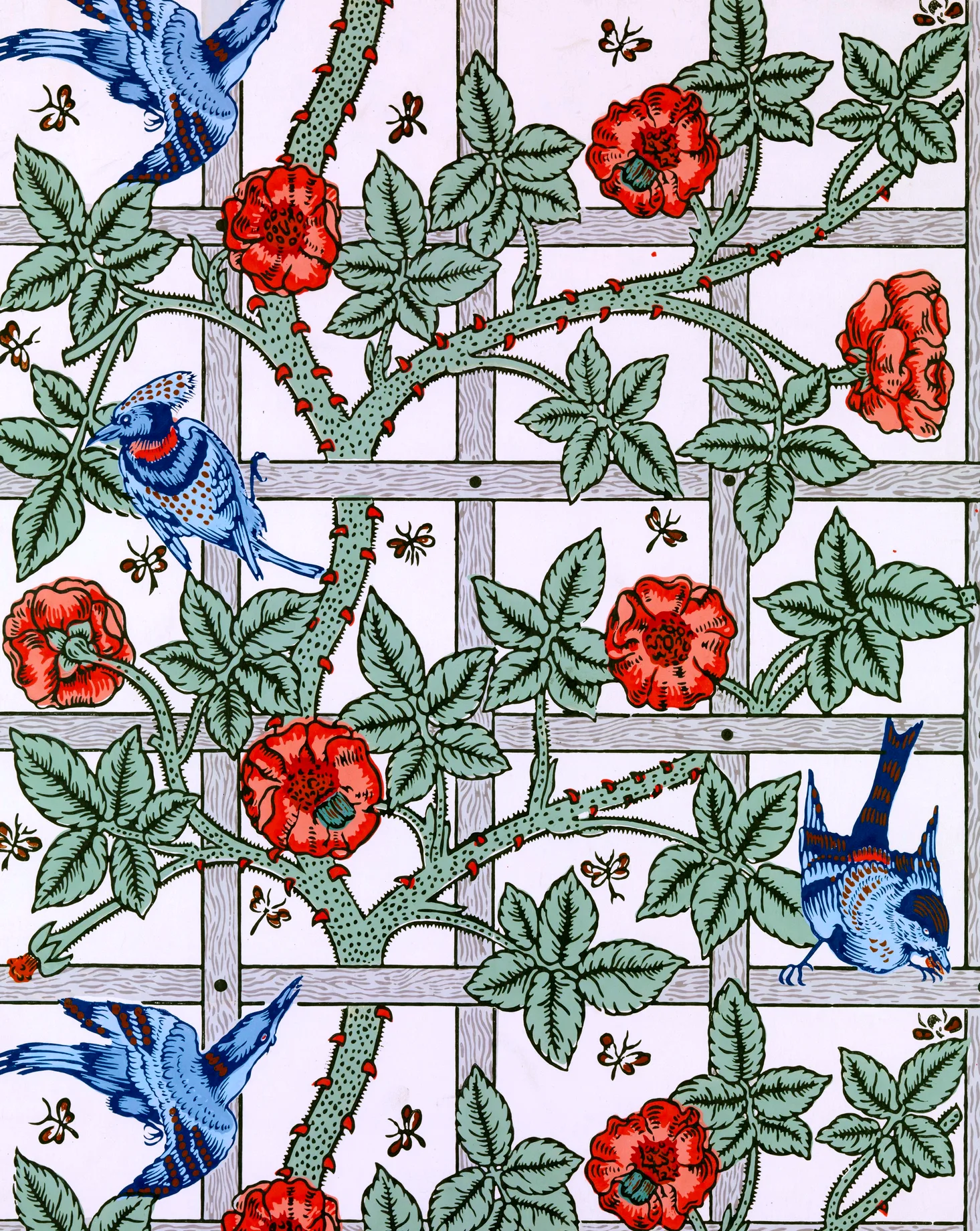 Trellis by William Morris, Ivory colourway
