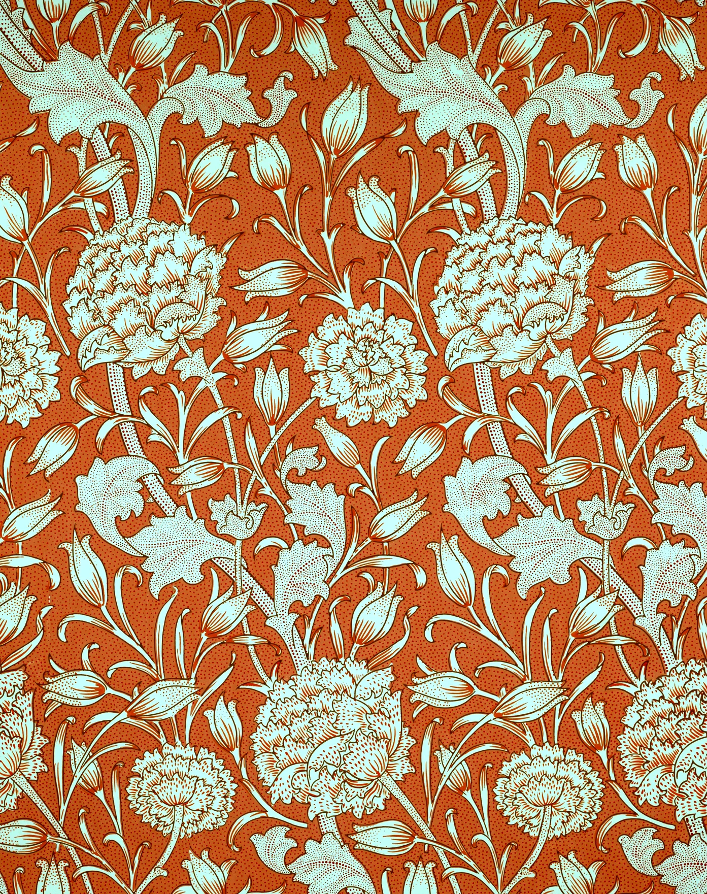 Wild Tulip by William Morris, Terracotta colourway
