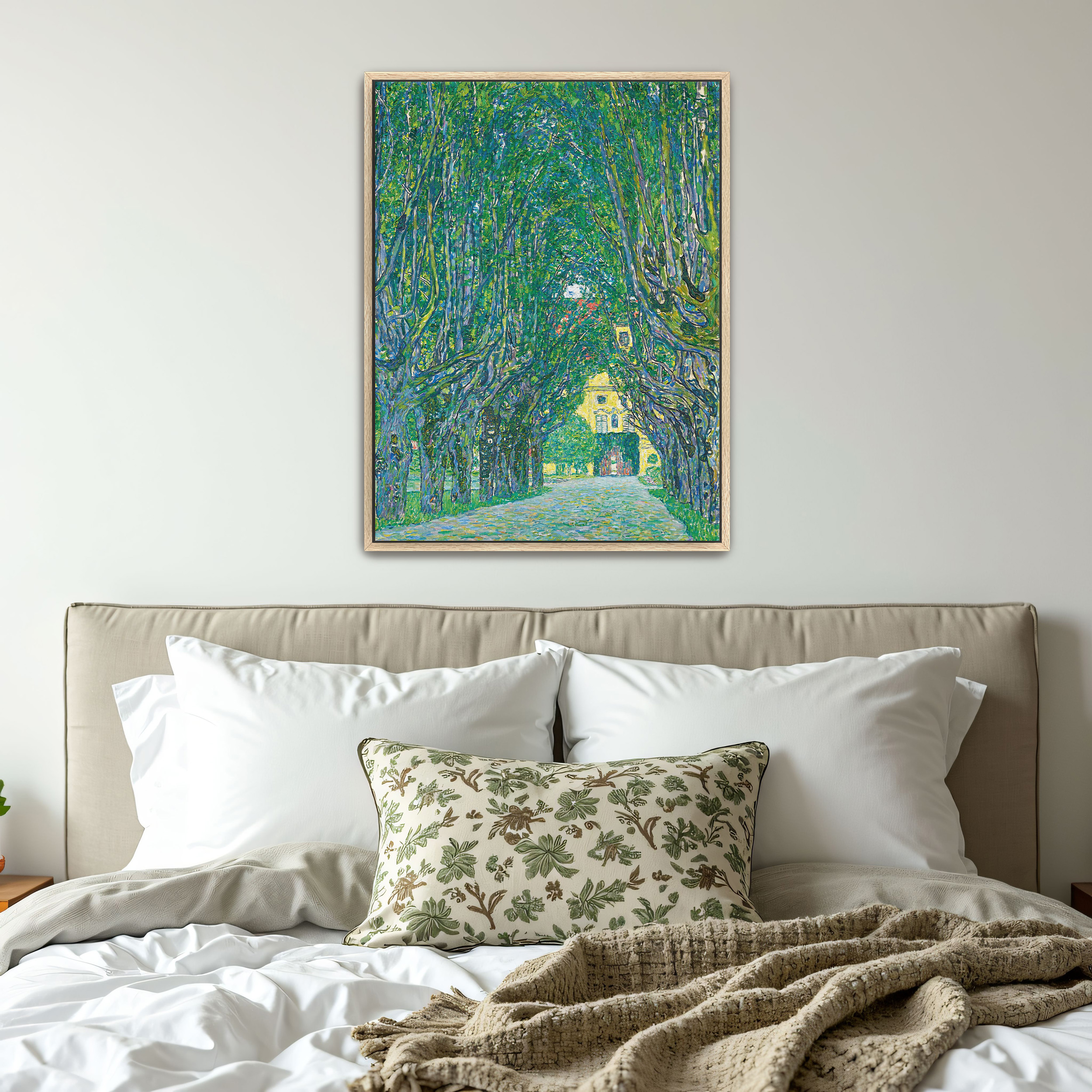 Avenue to Schloss Kammer by Gustav Klimt as a print on a wall, room view 4